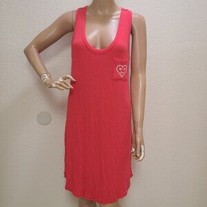 CHERISH STRETCH RIBBED KNIT "LEAVE ME ALONE" LOUNGE SLEEPWEAR NIGHT DRESS sz L